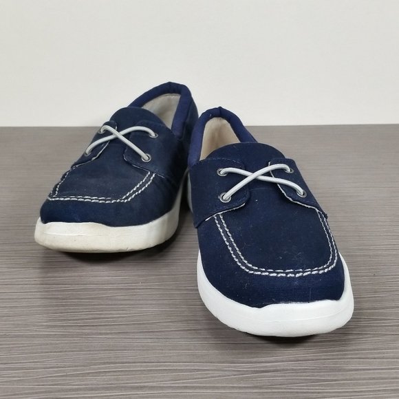 UGG Kids Boy's Anchor Slip on Boat Shoes, Navy Canvas, Little Kid Size 3 US / 33 - Picture 4 of 12